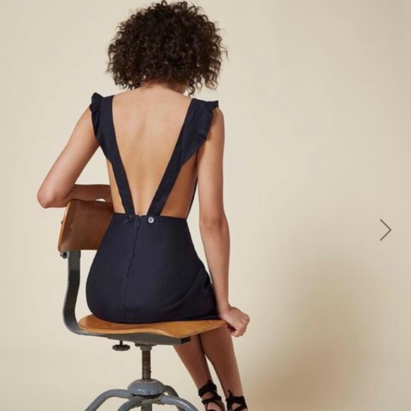 Reformation Parakeet Pinafore Ruffle Dress - Picture 2 of 4